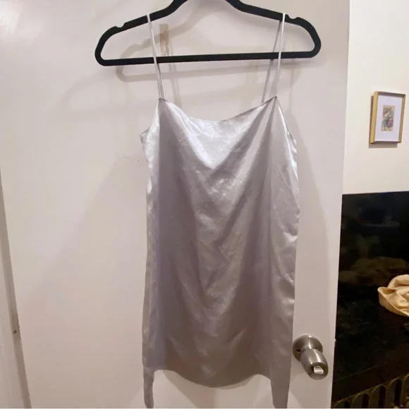 aritzia silver dress Exclusive Satin Dress